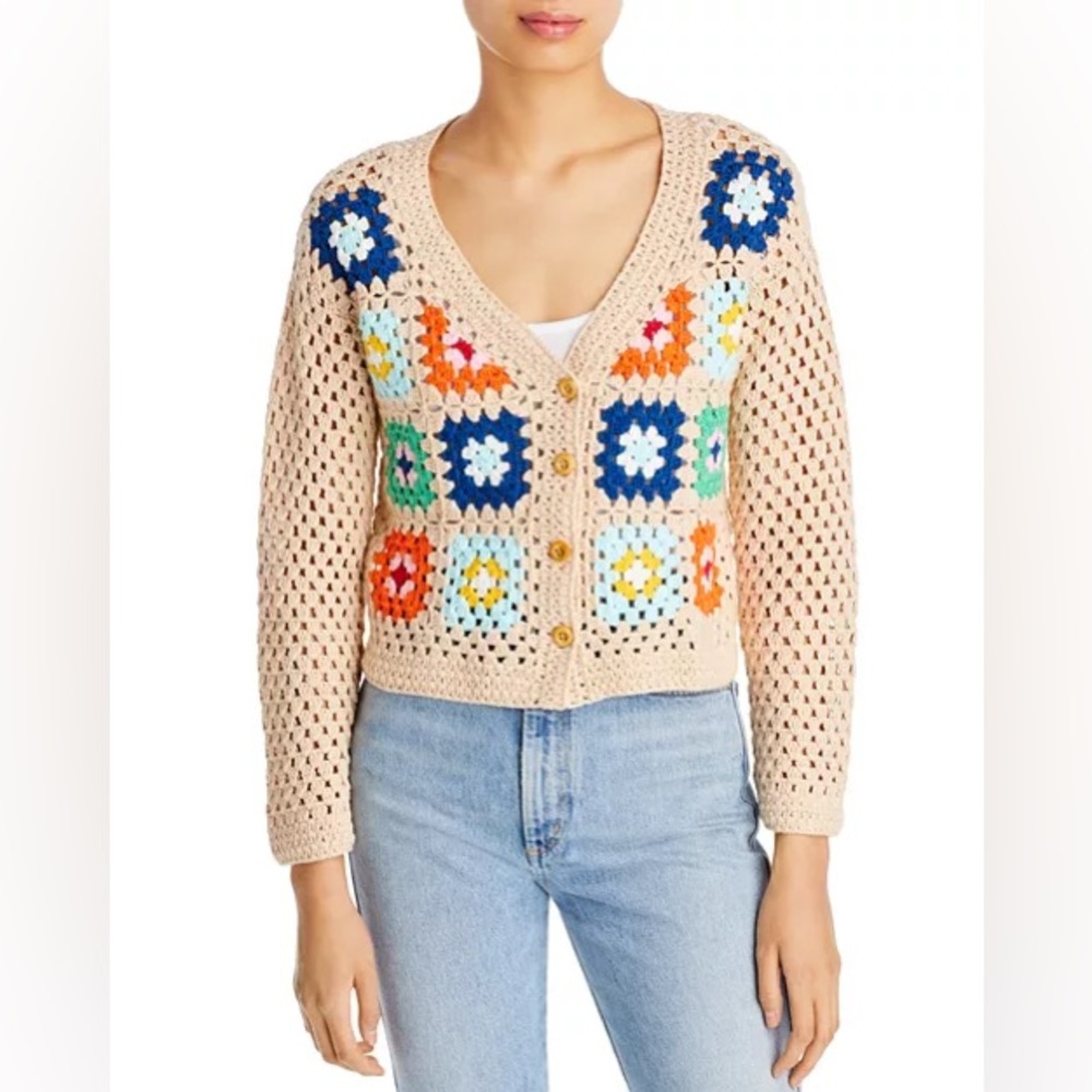 Aqua Crochet Cardigan